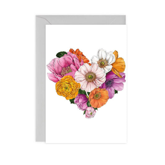 Floral Heart Greeting Card