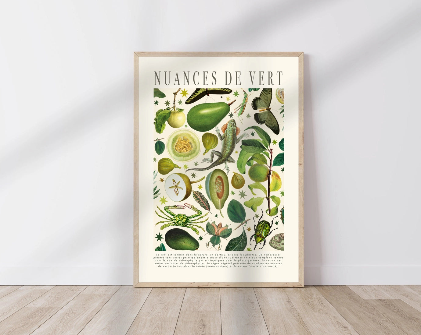 Green Shades, Botanical Print A3