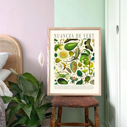 Green Shades, Botanical Print A3