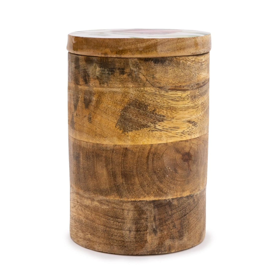 Pomegranate Small Wooden Storage Jar