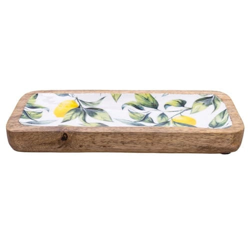 Lemon Tree Mango Wooden Serving Platter Trinket Dish