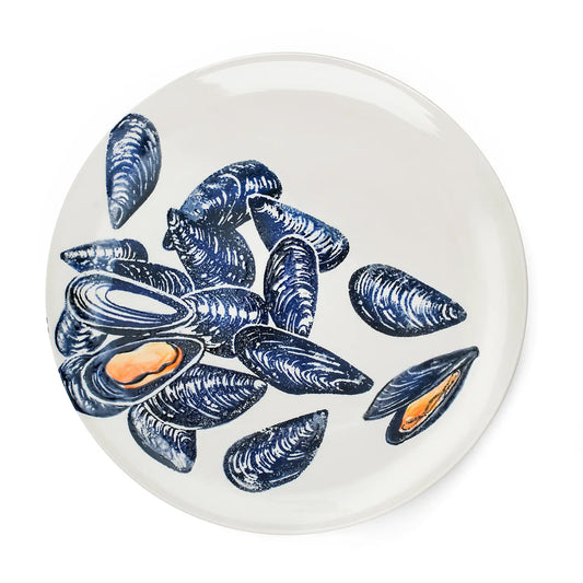 Large Serving Platter, Blue Mussels